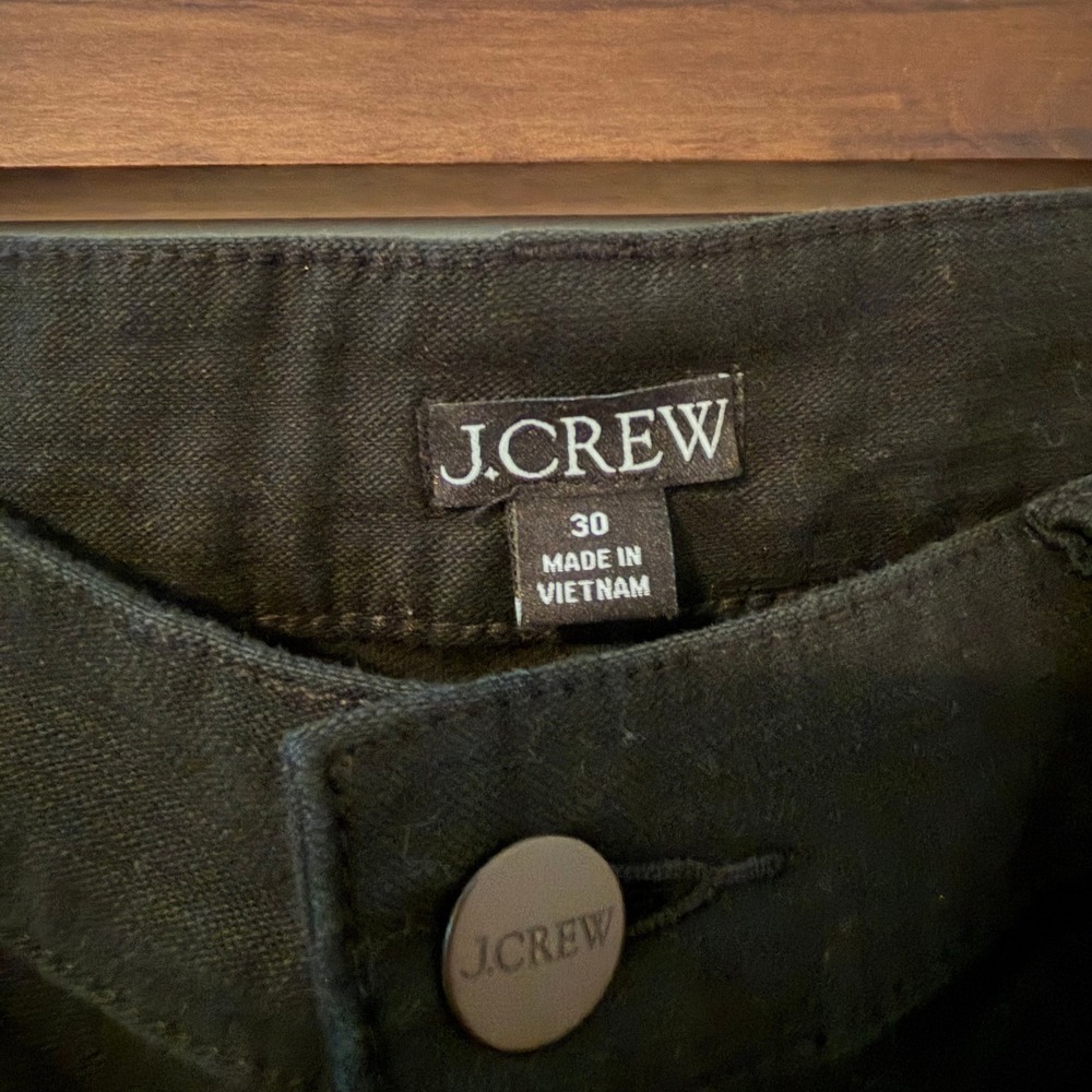 J.Crew Camp Pocket Wide Leg Pant High-Rise Chino Pant Black Women Size 30 - Picture 4 of 8